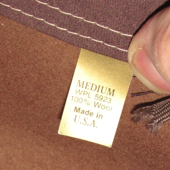 Vintage Schumann Sullivan of New Haven CT Crusher Brown Fedora 100% Wool Medium - Picture 8 of 8